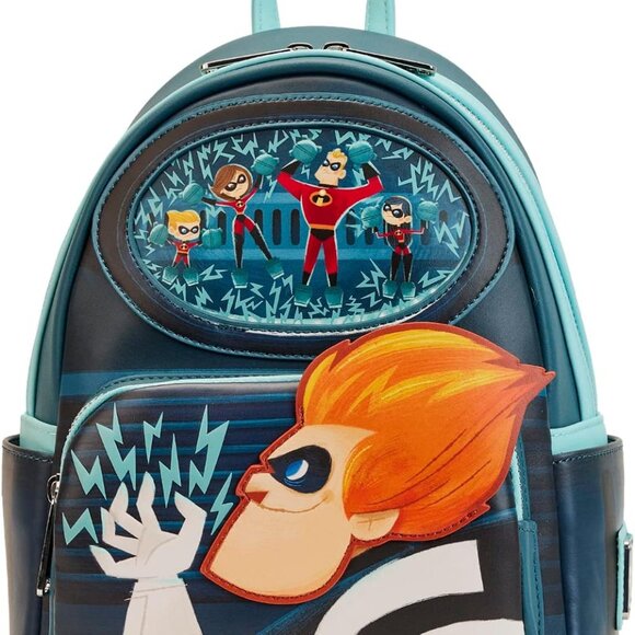 New Loungefly Disney Pixar Moments Incredibles Syndrome Mini Backpack Bag